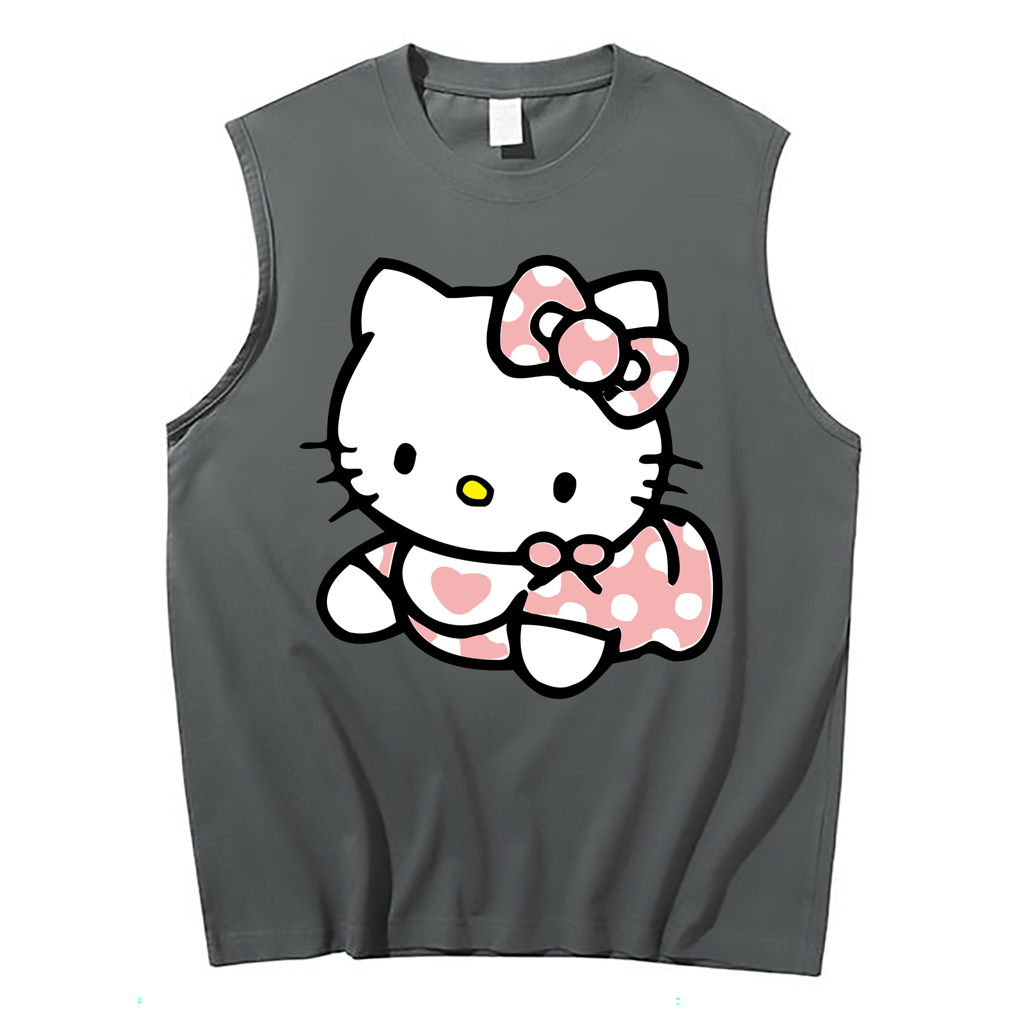 （画像用） Hello Kitty ハローキティ コットン100％タンクトップ（フロントプリント）